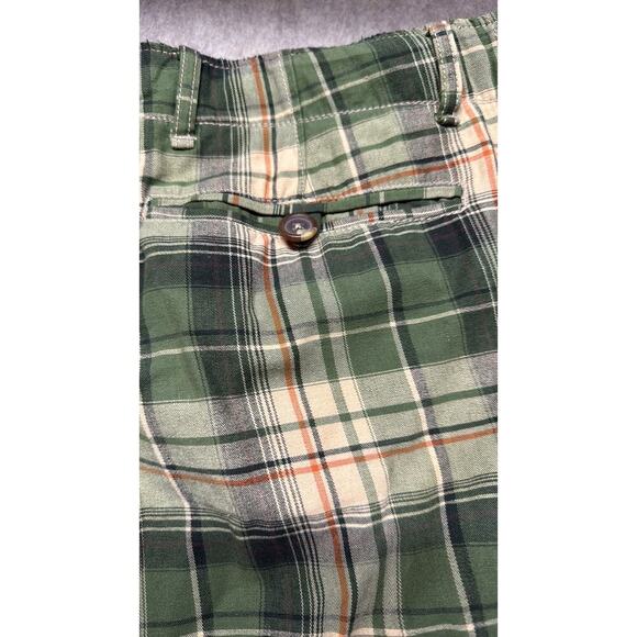 Men's Nobu No Boundaries Green Tan Plaid Drawstring Bermuda‎ Shorts Size 38 - Picture 7 of 10